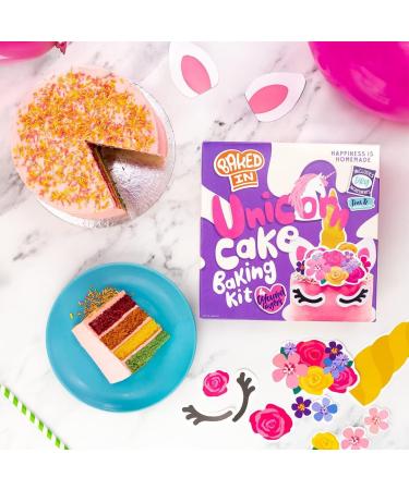 Bakedin Unicorn Rainbow Cake Baking Kit 975g Vanilla - Pack of 1 - Buy Online on GoSupps.com