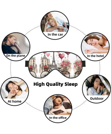 SSIMOO Love Paris Tower Eye Mask - Soft Sleep Mask for Travel & Relaxation | Breathable Coffee Wine Perfume Design - Buy Online on GoSupps.com