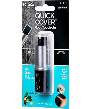 RED by Kiss Quick Cover Root Touch Up Stick Type Water-Resistant Temporary Gray Concealer Cover Up Brush for Hair and Beard (Jet Black) - Buy Online on GoSupps.com