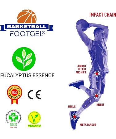 FOOTGEL Basketball Insole | Pain Relief & Odor Control | Vegan, Medical Certified | Size L (Men 9-12.5 / Women 10.5-13) - Buy Online on GoSupps.com