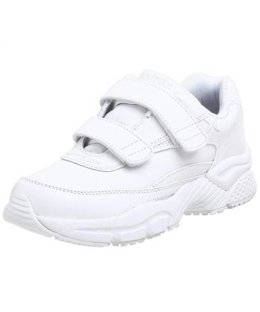 Apex Men's Double 2 Strap X Last Active Walkers Shoes Sneakers Arthritis Diabetic Plantar Fasciitis (White Leather Numeric_11_Point_5)