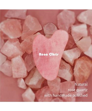 Natural Jade Stone Gua Sha Facial Tool for SPA Acupuncture Therapy - Pink - Buy Online on GoSupps.com