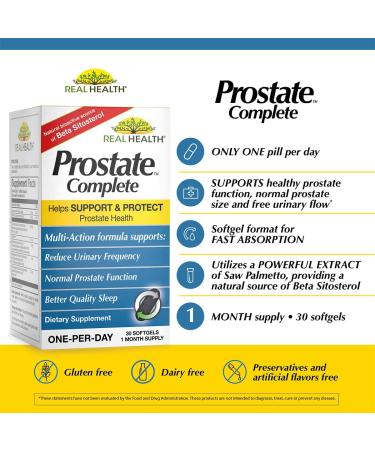 Real Health Prostate Complete - 30 Softgels | Support Prostate Health - Buy Online on GoSupps.com