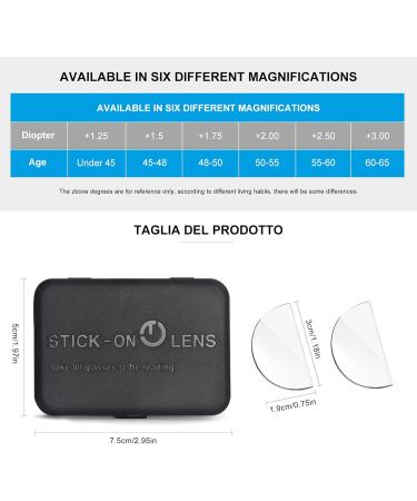 OKH Stick-on Bifocal Lenses | Convert Eyewear to Magnified Readers | Reusable No Water | International Shipping +1.5 - Buy Online on GoSupps.com