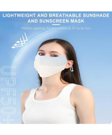 UV Protection Face Masque - Breathable Ice Silk Face Shield - Reusable Sun Shield Face for Women Sunscreen Masque for Fishing Hiking Cycling gradient blue - Buy Online on GoSupps.com
