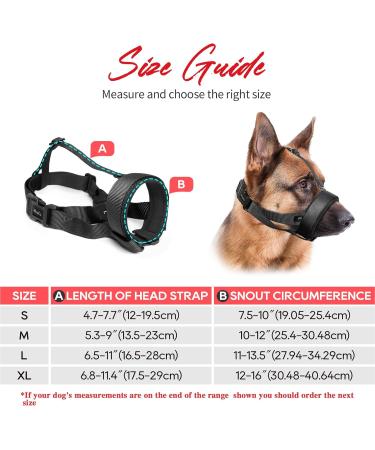 Heele Adjustable Dog Muzzle with Headband - No Rubbing Bite Prevention for Large Dogs XL (1 Pack) - Black - Buy Online on GoSupps.com