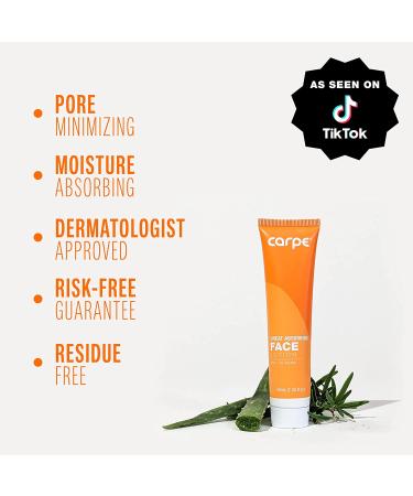 Carpe Sweat Absorbing Face Gel - Controls Oil and Keeps Face Dry - 1.35 Fl Oz - Buy Online on GoSupps.com