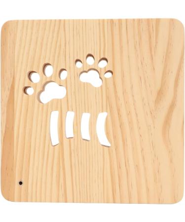 BAOFUYA Dog Shape 3D Wooden Lamp Wood Carving Lamp Dog Night Light 360 Degrees Irradiation Angle 3D Dog Wooden Lamp for Bedroom Living Room Study - Buy Online on GoSupps.com