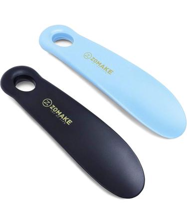 ZOMAKE Plastic Shoe Horn - Travel Shoe Horn for Men, Women, Seniors & Kids - Boot Shoehorn in Black and Blue - Shoe Spoon - Shoe Helper - Buy Online on GoSupps.com