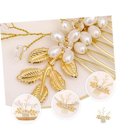 Ipetboom Braid Headband Hair Accessories Comb Wedding Headband Headdress Hair Comb Vintage s Hair Teasing Comb Gold Hair Ties Gold Trim Rhinestone Barrettes To Weave Decorate Pearl Bride - Buy Online on GoSupps.com