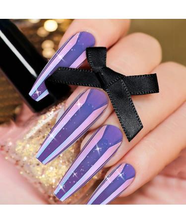 240 Extra Long Aurora Pattern Ballerina Coffin False Nails - Solid Color Full Cover Fake Nails for DIY Nail Salon - Buy Online on GoSupps.com