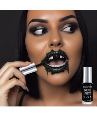 BOBISUKA Black Tooth Paint - Professional Makeup for Cosplay Halloween Theater & Special Effects | Safe Quick Dry Realistic (5 ml - Buy Online on GoSupps.com