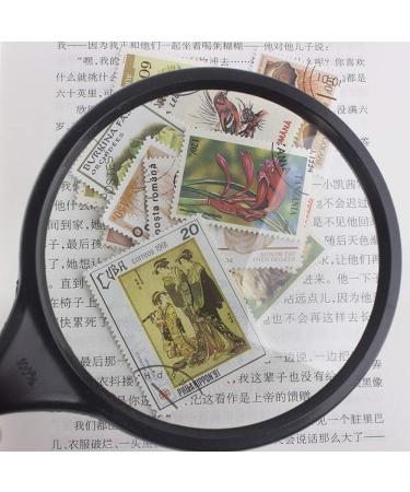 Magnifiers HD 6 Times Magnifying Glass 100mm Large Mirror Handheld Reading Mirror Old Children Reading Newspaper Black Plastic Reading Aids - Buy Online on GoSupps.com