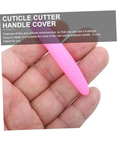 Mikinona 4 Pairs Cuticle Nipper Handle Sleeve Scissor Scissor Tip Protectors Cuticle Sewing Embroidery Trimmer Handle Silicone Cover Silica Gel Nail Clippers Pouch - Buy Online on GoSupps.com