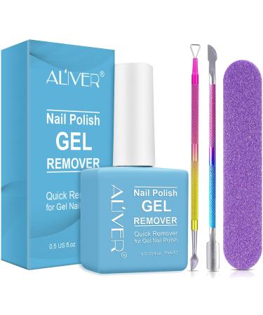 Professional Gel Polish Remover for Nails Remove Gel Nail Polish Gel Nail Remover In 2-3 Minutes Pink