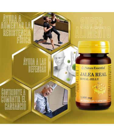  Nature Essential Nature Essential | Royal Jelly 1000 mg | 60 capsules per pack (3 units per pack) | Natural supplement for daily well-being - Buy Online on GoSupps.com
