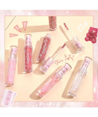 Bear Jelly - Natural Moisturizing Shimmer Lip Gloss Set - Shiny Lipstick - Long Lasting and Nourishing - Lip Plumping Set for Girls Teens and Women - Buy Online on GoSupps.com