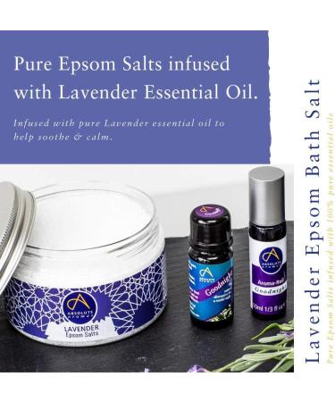 Absolute Aromas Lavender Epsom Bath Salts 300g - Infused with French Lavender Essential Oil - Soothe Skin & Calm Senses - Buy Online on GoSupps.com
