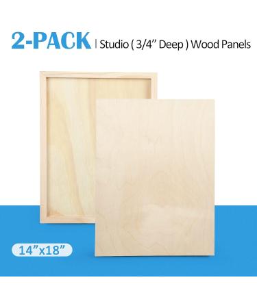 14x18 Wood Canvas Panels Kit - 2 Pack, Studio Cradle Boards for Pouring Art - Falling in Art - Buy Online on GoSupps.com
