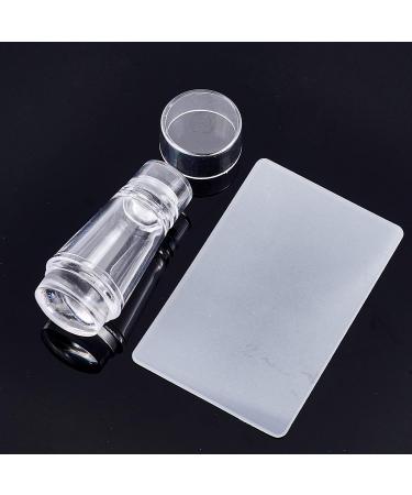 Niceneeded 4PC Nail Art Stamper Kit - Clear Jelly Stamper with Double Silicone Head & Scraper - Transparent Soft Stamp with Lid for Perfect Nail Designs - Buy Online on GoSupps.com