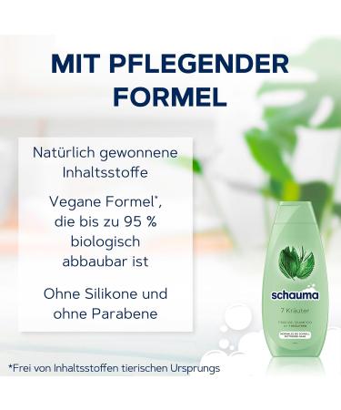  Schauma Schwarzkopf Schauma Shampoo 7 Herbs (2 400 ml) Shampoo for Normal to Oily Hair Quickly - Buy Online on GoSupps.com
