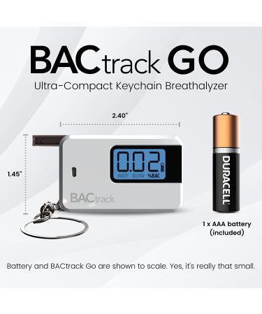 BACtrack Go Keychain Breathalyzer (White) - Portable Alcohol Tester - Buy Online on GoSupps.com