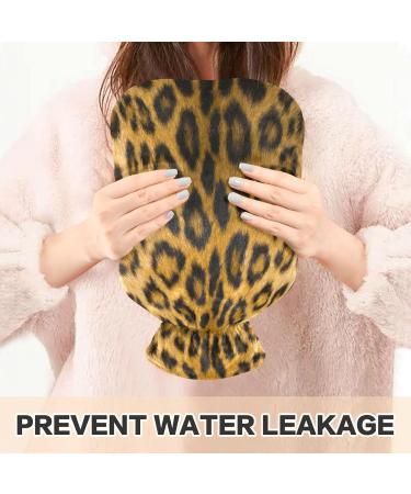 Leopard Print Hot Water Bottle 2L - Cozy Pain Relief & Winter Warmer for Hands & Feet - Buy Online on GoSupps.com