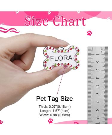 Natiform Two Sided Personalized Pet Tag for Dogs and Cats - Custom Engraved ID with Cute Glitter Design (Pink) - 1 Pack - Buy Online on GoSupps.com