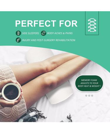Premium Memory Foam Knee Pillow for Side Sleepers - Sciatica Pain Relief - Leg Pillow for Sleeping - Buy Online on GoSupps.com