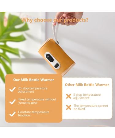 Portable Bottle Warmer Bag with LCD Display - USB Fast Heating, 23 Gear Adjustable Temperature - Automatic Insulation for Newborns - Buy Online on GoSupps.com