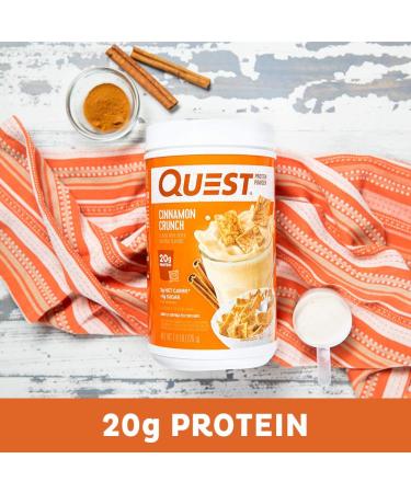 Quest Nutrition Cinnamon Crunch Protein Powder - High Protein, Low Carb, Gluten-Free & Soy-Free - 25.6 oz (1.6 lb) - Buy Online on GoSupps.com