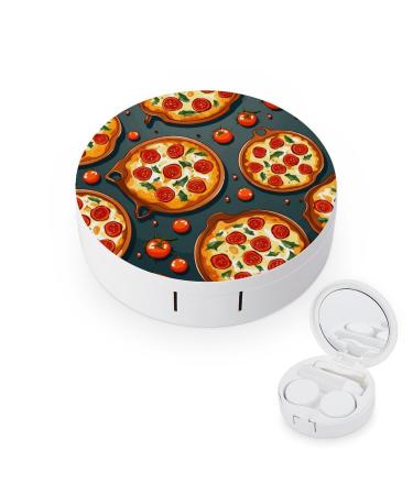 Contact Lens Case Pizza Food Print Plastic Contact Lens Case contact Lens Care Box ontact Lens Travel Box