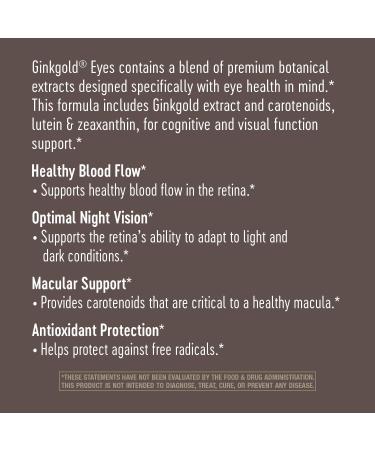 Natureâ€™s Way Ginkgold Eyes - 60 Vegan Tablets for Vision Support - Buy Online on GoSupps.com