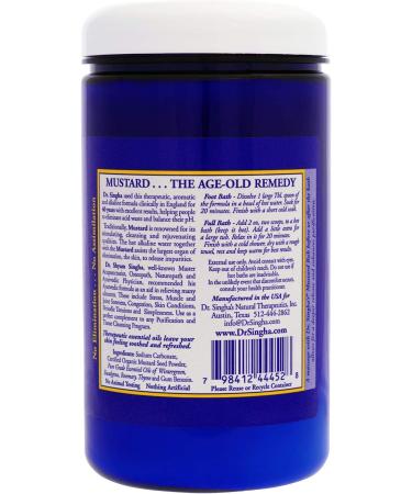 Dr. Singha's Mustard Bath Salts - Therapeutic Soak for Muscle Relief & Stress Reduction | 28 oz - Buy Online on GoSupps.com