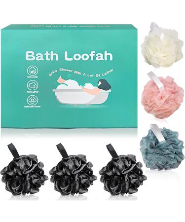 Buy Amazerbst Loofah Sponge Set - Pack of 6 (Pink White Blue Black) for Women & Men | Durable & Eco-Friendly Exfoliation - Buy Online on GoSupps.com