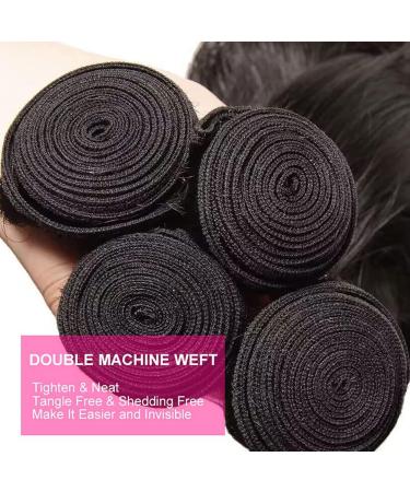 100% Unprocessed 10A Brazilian Virgin Body Wave Hair Bundles - 4 Bundles (14-16-18-20 Inch) - Natural Black Color Hair Extensions for Black Women - Buy Online on GoSupps.com