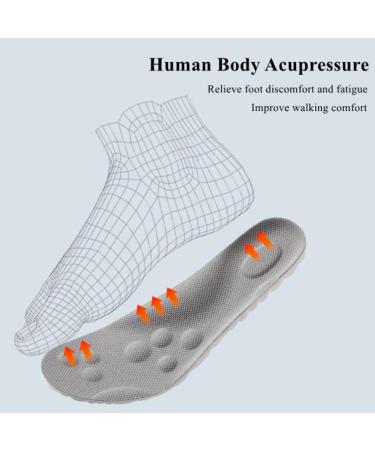 Comfortable U-Shaped Sports Insoles - Soft Acupoint Massage Arch Support Shock-Absorbing Shoe Pads (3 Pairs Size 41-42) for Foot Cushioning - International Shipping Available - Buy Online on GoSupps.com