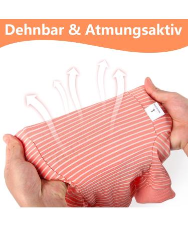 Heywean Long-Sleeved Striped Cat Body - Post-Operation Wear for Cats | Anti-Trimming Clothing in Orange - Buy Online on GoSupps.com