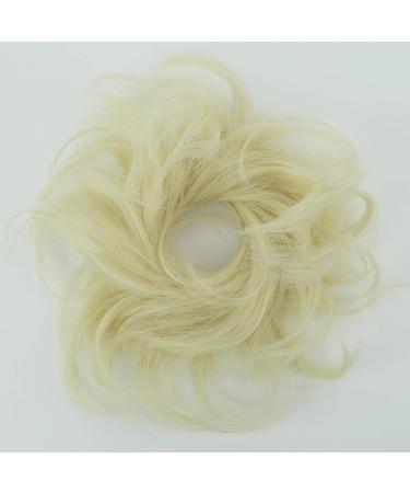 CAISHA Chloe Hairpiece Scrunchie - Voluminous Wavy Messy Updo | Synthetic Fiber | White Blonde - DM13cm - Buy Online on GoSupps.com