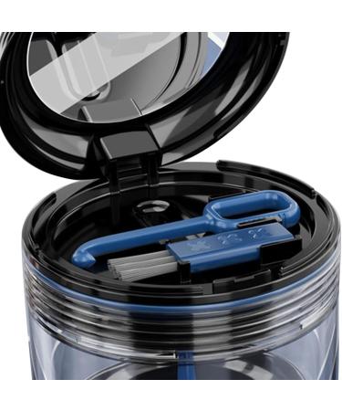 Sureh Retainer Case - Portable Prosthesis Bath Box with Brush & Mirror for Dentures Bridges & Braces (Black) | International Shipping - Buy Online on GoSupps.com