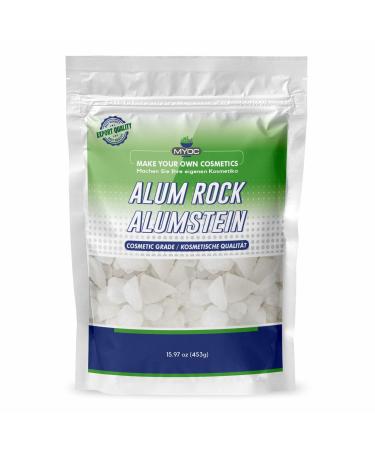 MYOC Alum Stone | Natural cosmetic-grade potassium alum crystals for DIY skincare deodorants aftershave and more 453 g