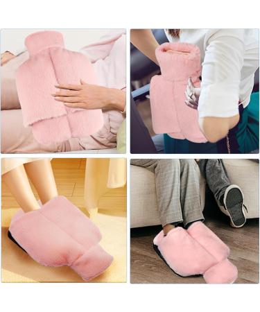 SWAWIS 2-in-1 Electric-Free Foot Warmers | Heat Bottle for Feet | Soft & Convenient Heated Foot Warmer for Adults (Pink 40x36cm) - Buy Online on GoSupps.com