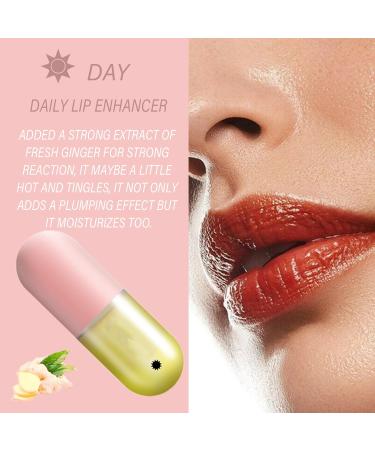 Lip Plumper Gloss Filler Transparent Lip Gloss Optimizer Lip Plumper Lip Plumping Gloss Day and Night Lip Care Serum Moisturizes and Reduces Lip Wrinkles - Buy Online on GoSupps.com