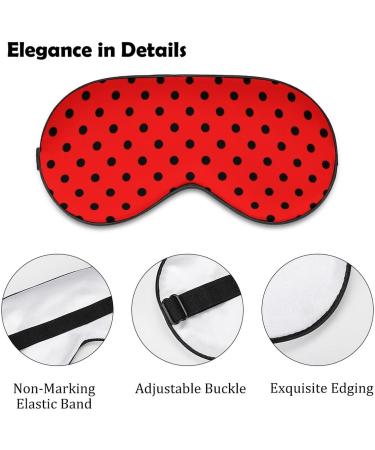 Buy Black Dot Ladybugs Sleep Mask for Women | Adjustable Eye Shades Cover with Elastic Strap - International Shipping Available - Buy Online on GoSupps.com