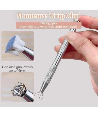 4 Claws Nail Sponge Metal Grabber Set | 100 Mini Replaceable Ombre Nail Art Sponges & Tools - Perfect for Nail Supplies & Accessories - Buy Online on GoSupps.com