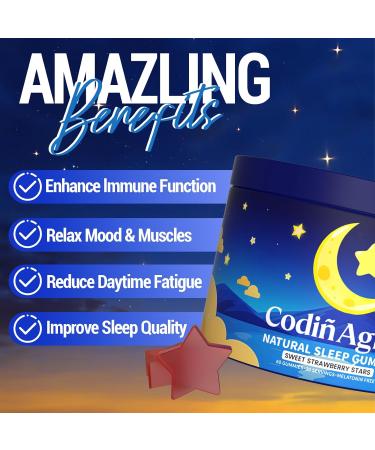 CodinAgrin Natural Sleep Gummies for Adults - Non-Habit Forming Sleep Support Supplement Containing Natural Ingredients Let Me Sleep Gummies for Restful Nights 60 Count - Buy Online on GoSupps.com