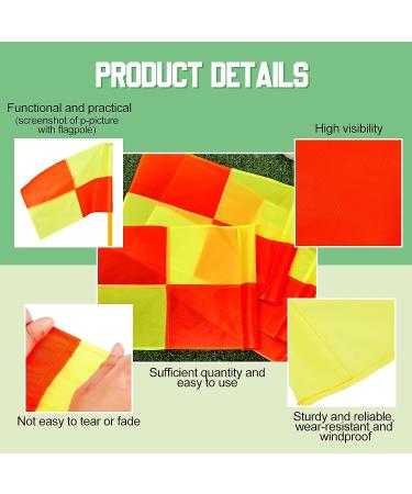 Soccer Referee Flags - Set of 4 Portable Big Square Corner Flags for Soccer Field & Volleyball Training - Buy Online on GoSupps.com