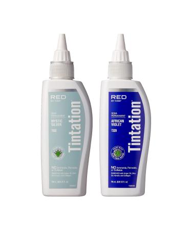 RED by Kiss Hair Color Kit - All-Inclusive Tintation with Bleach & Semi-Permanent Colors (Stormy Morning) - International Shipping Available - Buy Online on GoSupps.com