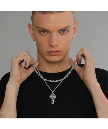 U7 Women s Cremation Urn Necklace - Celtic Knot Dog Feet Wing & Crucifix Designs | Stainless Steel Cylinder Pendant for Ashes - Buy Online on GoSupps.com