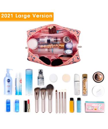 Large Makeup Bag Zipper Pouch Travel Cosmetic Organizer for Women and Girls (Large  Leopard) Large Leopard - Buy Online on GoSupps.com